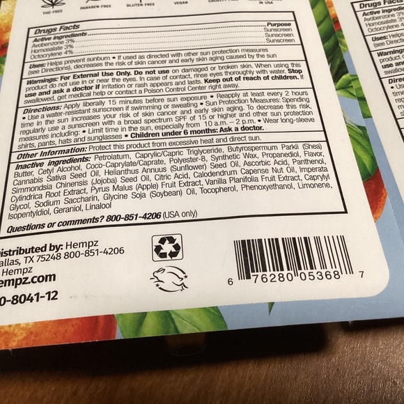 Hempz Lip Balm Triple Moisture Fresh Citrus SPF 15  New/Sealed - Picture 8 of 10